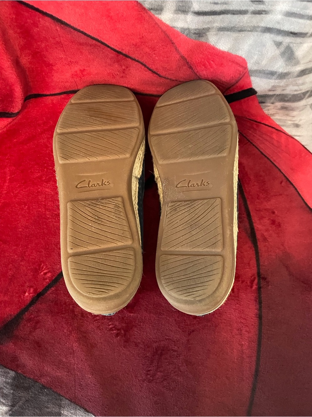 Clarks Navy Perforated Slip-On Espadrille - Picture 6 of 8